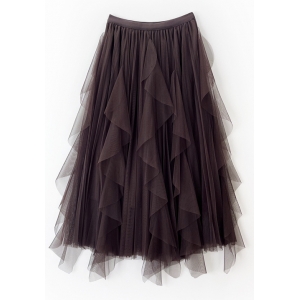 Long RUFFLE SKIRT Long Tutu - Womens Halloween Costumes